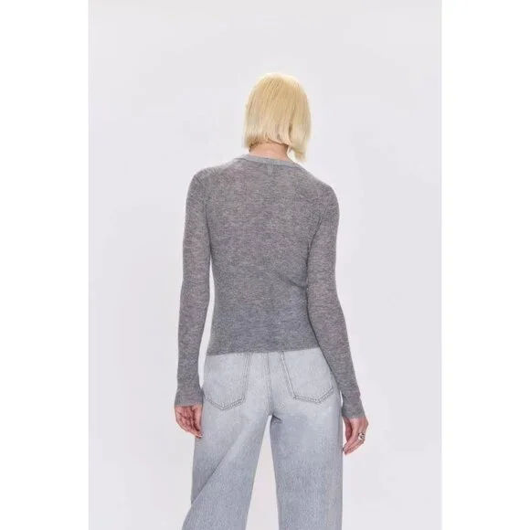 NWT Pistola Juno Feather Weight Sweater in Heather Charcoal Size Medium - Picture 3 of 10